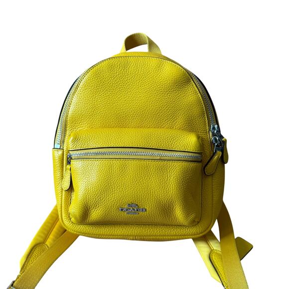 COACH Mini Charlie Butter Yellow Backpack - Picture 1 of 10